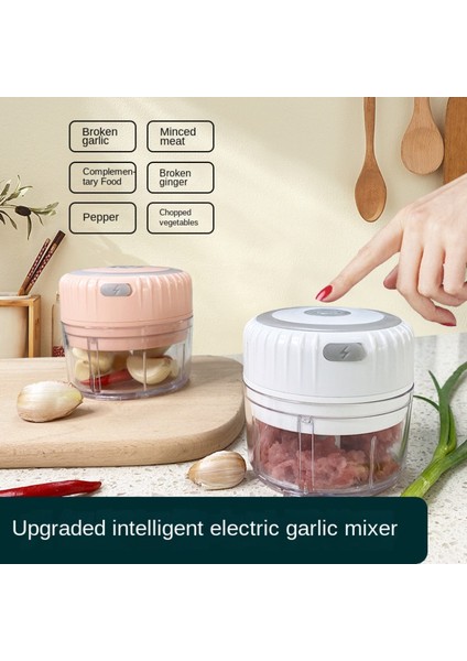 B-PINK-100ML Tarzı ml Mini Elektrikli Sarımsak Kıyıcı USB Şarj Zencefil Ezici Makinesi Sağlam Dayanıklı Biber Sebze Kırıcı Mutfak Aracı (Yurt Dışından) indirimleri
