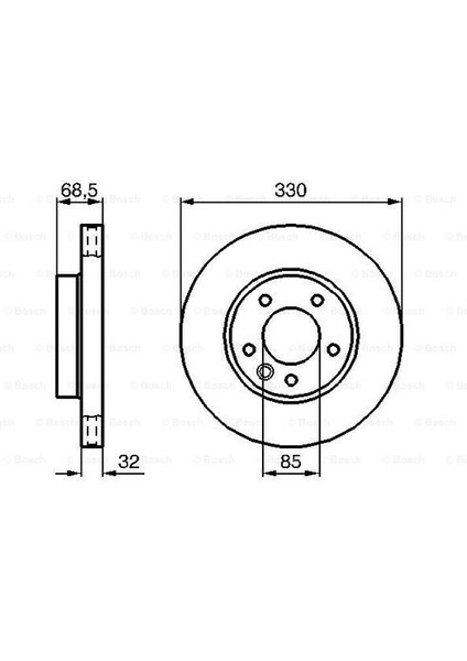0986479250 Ön Fren Aynası Sağ Havalı 17 Cayenne 3.0tdı 3.2 3.6 4.5 4.8 Turbo 4.5 4.8 Touareg 02-15 7L6615302N
