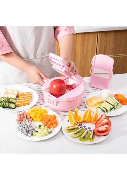 Stil-2 Stil 12 In 1 Mutfak Çok Fonksiyonlu Dilimleme Kesici Salata Eşyaları Sebze Kesicisi Havuç Patates Manuel Parçalayıcı Mutfak Pişirme Araçları (Yurt Dışından) fiyatları