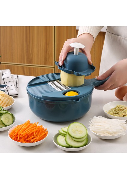 Stil-2 Stil 12 In 1 Mutfak Çok Fonksiyonlu Dilimleme Kesici Salata Eşyaları Sebze Kesicisi Havuç Patates Manuel Parçalayıcı Mutfak Pişirme Araçları (Yurt Dışından) fırsatları