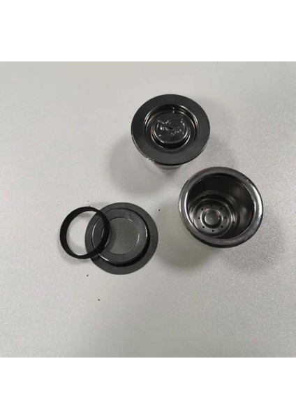 5 Adet Vücut Stili Icafilas Nespresso Filtresi Için Siyah Silikon O-Ringler Paslanmaz Çelik Doldurulabilir Kapsüller Gövde Bardak Kapağı Aksesuarı (Yurt Dışından)
