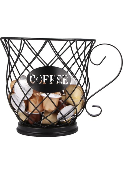 Altın Tarzı Kahve Kapsül Evrensel Depolama Sepeti Kahve Fincan Sepeti Vintage Kahve Pod Organizatör Tutucu Siyah Ev Cafe Otel Için (Yurt Dışından) indirimleri