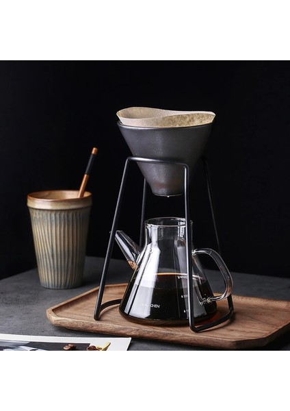 1 Adet 650ML Tencere Stili Elle Demlenmiş Damla Dökme Kahve Bira Tutacağı Metal V60 Filtre Tutucu Raf Baristackttle Pot Kahve Filtre Rafı Aksesuarlar (Yurt Dışından)