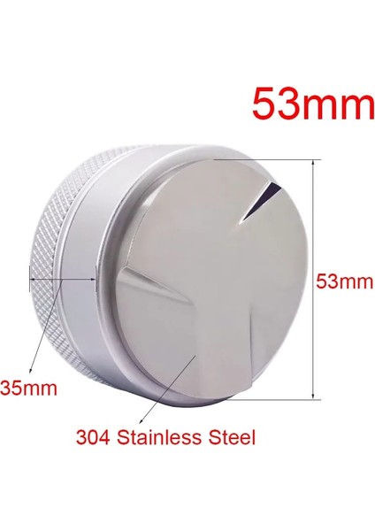 Şerit Rengi 53 mm Stili Iyounice Kahve Sabotaj Espresso Sabotaj mm Alüminyum Alaşımlı Kahve Mat Paslanmaz Çelik Kahve Çekme Çiçek Fincan (Yurt Dışından)