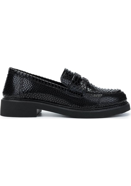 Vegan Siyah Loafer Ayakkabı 817 1001 Bn Ayk SK24-25 Syh Yln/yln Bsk