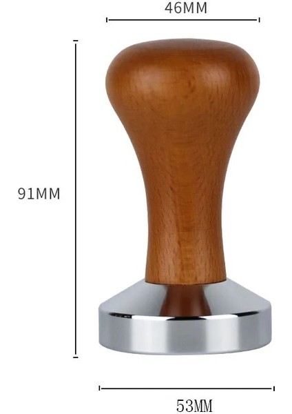 Ahşap 53MM Tarzı Delonghi Düz Taban Için Kahve Sabotaj Paslanmaz Çelik Espresso Tozu Çekiç Barista Araçları Için Kahve Aksesuarları (Yurt Dışından)