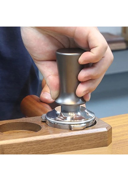 Ahşap 53MM Tarzı Delonghi Düz Taban Için Kahve Sabotaj Paslanmaz Çelik Espresso Tozu Çekiç Barista Araçları Için Kahve Aksesuarları (Yurt Dışından)