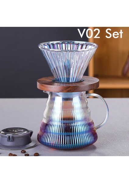 Bordo Tarzı Üzerine Dökün Kahve Damlatıcı Cezve Seti 600ML Kahve Sunucusu Kahve Makinesi Bira Bardağı V02 Cam Kahve Hunisi Damla Kahve Seti (Yurt Dışından)