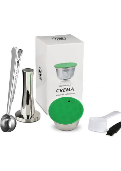 Fildişi Tarzı Icafilasstainless Metal Dolce Gusto Kapsül Için Rusable Fit Nescafe ile Filte Zaman Kahve Zemin Tamper Kahve Kaşığı (Yurt Dışından)