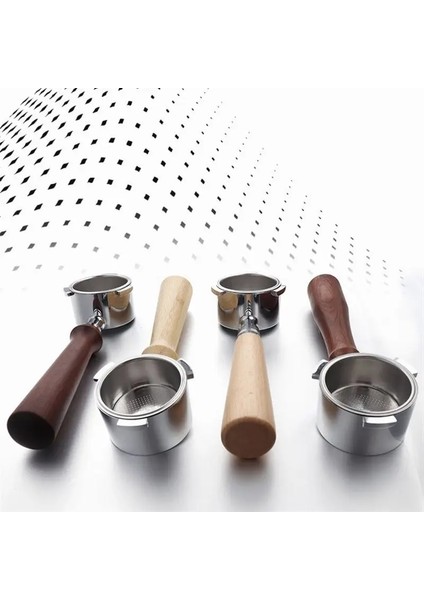 Yeşil Stil Masif Ahşap Dipsiz Kahve Yeniden Kullanılabilir Paslanmaz Çelik Filtreler Delonghi Kahve Makinesi EC680EC685 Için Portafilter (Yurt Dışından) indirimleri