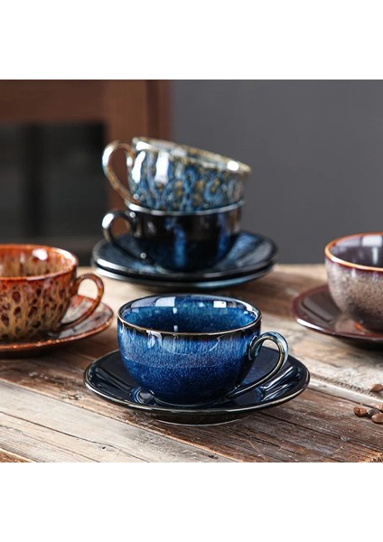 C Stili 250 ml Rhe 250ML Seramik Kahve Fincanı Seti Seyahat Fincan Latte Süt Çay Bardağı Yaratıcı Çay Bardağı Parti Lady Sevgililer Günü Yıldönümü Hediyesi (Yurt Dışından) fırsatları