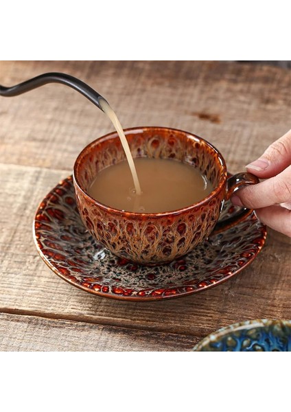 C Stili 250 ml Rhe 250ML Seramik Kahve Fincanı Seti Seyahat Fincan Latte Süt Çay Bardağı Yaratıcı Çay Bardağı Parti Lady Sevgililer Günü Yıldönümü Hediyesi (Yurt Dışından) indirimleri