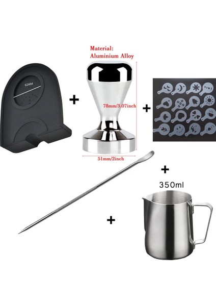 5 Adet/set Stili Dipsiz Portafilter Espresso Kahve Makinesi Ahşap Veya Plastik Saplı Filtre Dahil 51MM Paslanmaz Çelik Kahve Sepeti (Yurt Dışından)