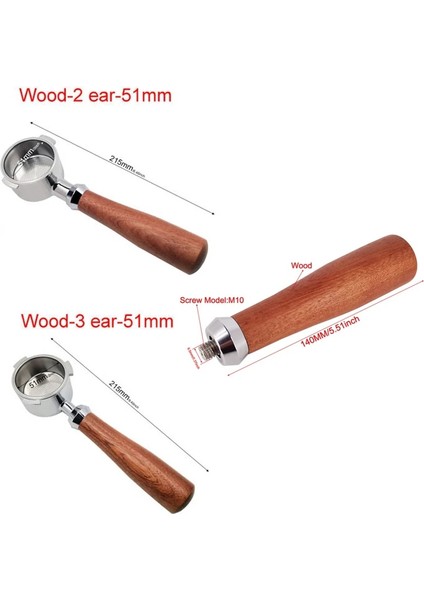 5 Adet/set Stili Dipsiz Portafilter Espresso Kahve Makinesi Ahşap Veya Plastik Saplı Filtre Dahil 51MM Paslanmaz Çelik Kahve Sepeti (Yurt Dışından) modelleri