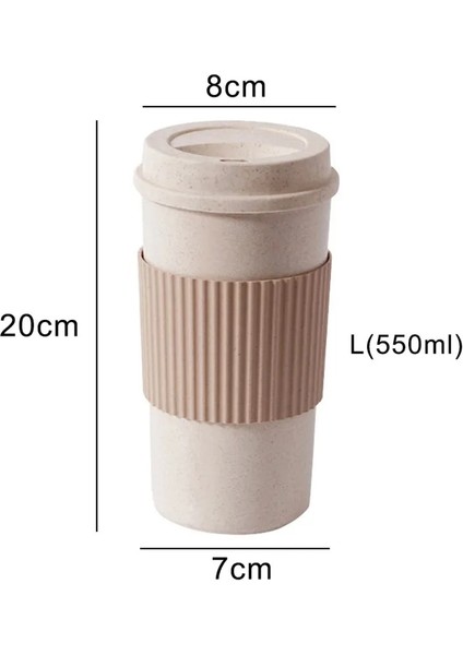 A3 Stili Buğday Elyaf Saman Kahve Kupa Çift Duvarlı Yalıtım Çevre Dostu Kahve Fincanı Seyahat Sızdırmaz Hediye Kupaları (Yurt Dışından)