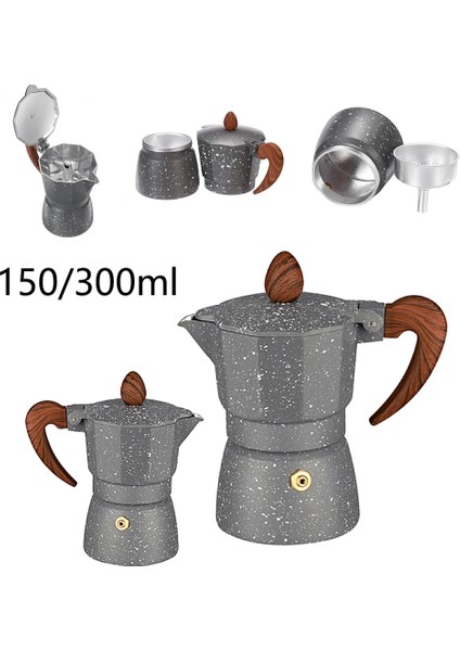 YEŞIL-150ML Tarzı Şofben Kahve Makinesi ml Italyan Kahve Makinesi Alüminyum Moka Pot Espresso Soğuk Damlama Kahve Süzgeçli Italyan Cezveler (Yurt Dışından) indirimleri