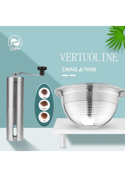 Stili Temizle Icafilasvstianless Çelik Yeniden Kullanılabilir Büyük Cup Nespresso Vertuo Kahve Kapsül Filtresi Espresso Vertuoline (Yurt Dışından) indirimleri