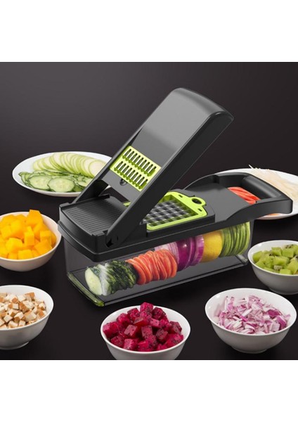 F Tarzı Sebze Kesici Çok Fonksiyonlu 8 In 1 Sebze Dilimleme Havuç Patates Soğan Chopper Sepeti Rende Mutfak Aksesuarla Aracı (Yurt Dışından) fırsatları