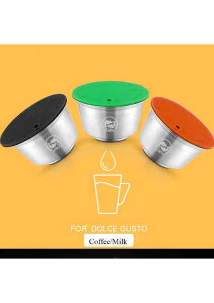 Fildişi Tarzı Icafilasstainless Metal Dolce Gusto Kapsül Için Rusable Fit Nescafe ile Filte Zaman Kahve Zemin Tamper Kahve Kaşığı (Yurt Dışından) modelleri
