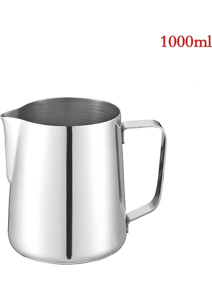 1000ML Stili Paslanmaz Çelik Süt Sürahisi Espresso Fincanları Sanat Fincan Aracı Barista El Sanatları Kahve Moka Cappuccino Latte Süt Köpürtme Sürahi Sürahi (Yurt Dışından)