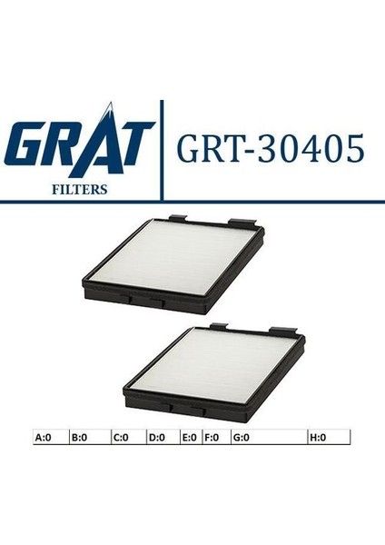 30405 Kabin Filtresi 5SERI-E39 Takım-5.20-5.23-5.25-5.28-5.29 64110008138