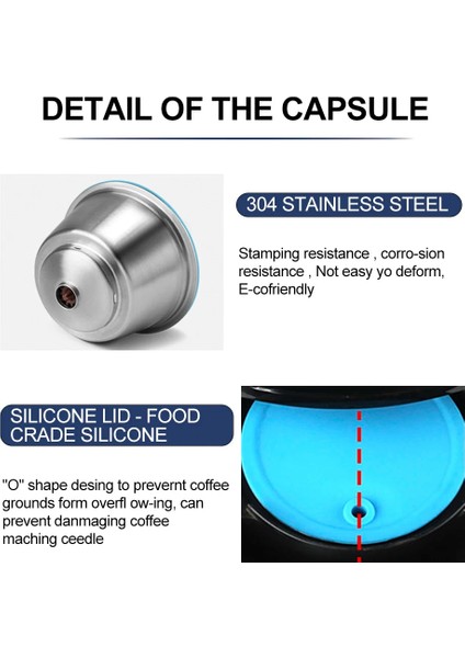 3c Tarzı Recafımıl Dolce Gusto Dolum Pod Için Yeniden Kullanılabilir Kahve Kapsülü Paslanmaz Çelik Filtre Fincan Nescafe Kahve Makinesi Krema Makinesi (Yurt Dışından) modelleri