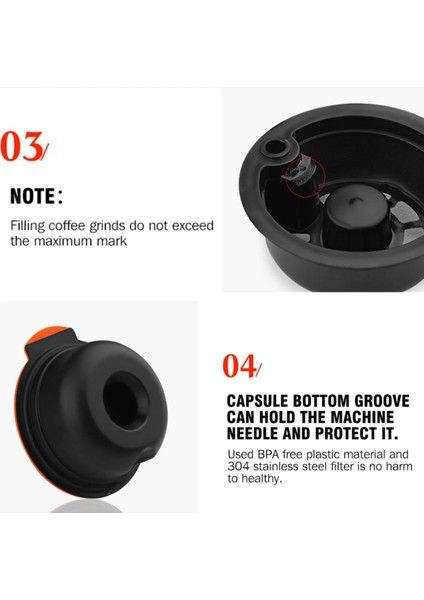 180ML Tarzı Bo-Sch Makinesi Tassim Için 60MLML Yeniden Kullanılabilir Kahve Kapsülleri Silikon Kapaklı Kahve Kaşığı Doldurulabilir Kahve Kapsül Pod (Yurt Dışından) indirimleri