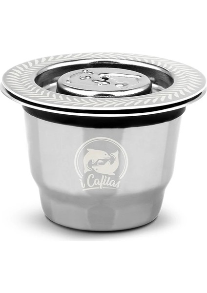 Deve Tarzı Icafilasfor Nespresso Yeniden Kullanılabilir Inox 2'si 1 Arada Kullanım Doldurulabilir Kapsül Crema Espresso Yeniden Doldurulabilir Nespresso (Yurt Dışından)