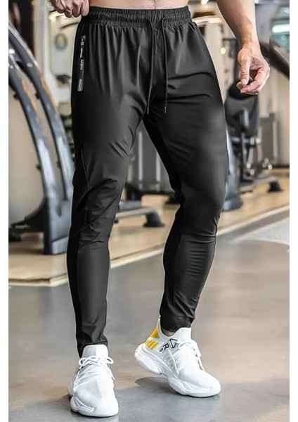 New Sport Fermuar Detaylı Erkek Running Koşu Egzersiz Spor Salonu Eşofman Altı