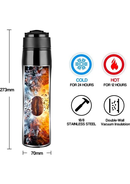 Parlak Kırmızı Stil Orijinal Taşınabilir French Press Kahve Makinesi Vakum Yalıtımlı Seyahat Kupa Premium Paslanmaz Çelik 2grup Daha Iyi Olacak (Yurt Dışından) modelleri