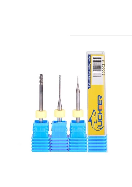 Ucheer Sirona Mcx5 Freze Bur Dlc/dc Kaplama Cad Cam Yaklaşık 150 Ünitesi Zirkonya Pmma Balmumu Diş 1 Set(0.5/1.0/2.5mm)