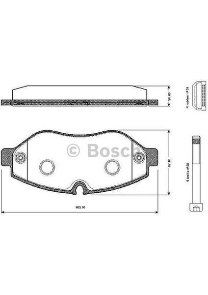 0986495098 Fren Balatası Ön Vito W639 07-Vito W447 14-Crafter 06-Sprinter 06- 2E0698151B