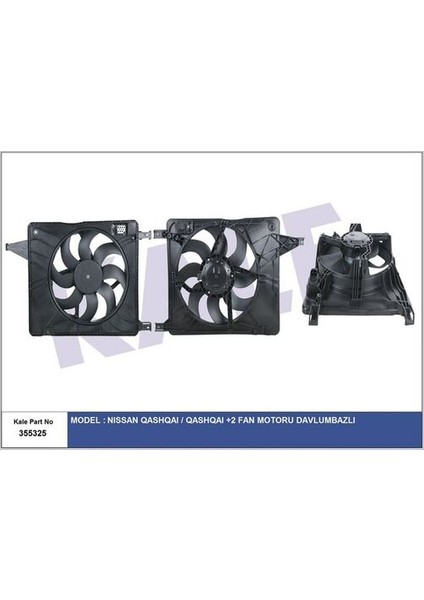 355325 Radyatör Fanı Komple Nissan Qashqai J10-JJ10 2007-2012 21481JD200