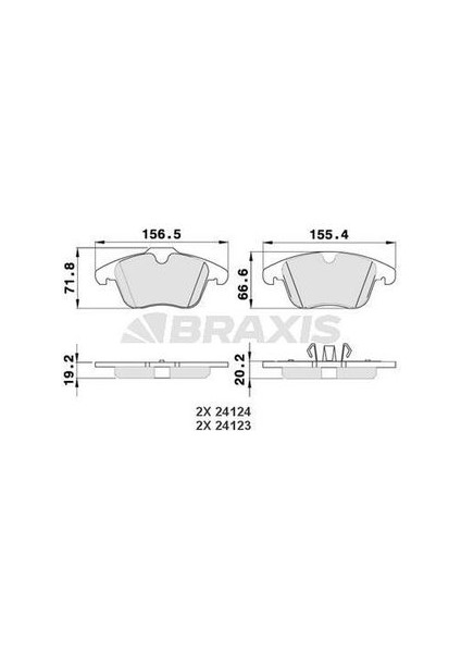 AA0044 Ön Fren Balatası Freelander 2 06-14 Mondeo Iv 1.6ti 2.0tdcı 1.8tdcı 2.5 07-S Magalaxy 1.6tdcı 1.6 Tı 2.2tdcı LR004936