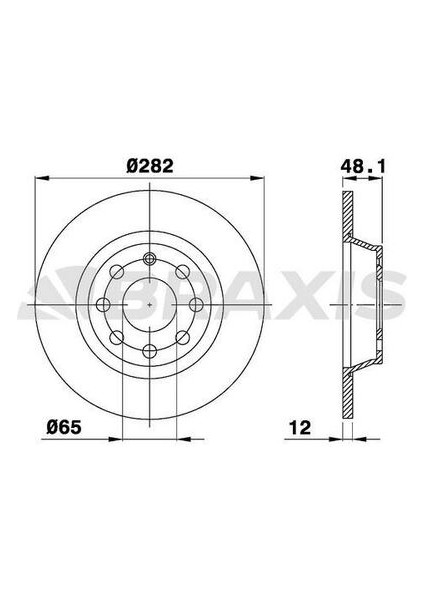 AE0035 Arka Fren Disk Aynası Golf V Jetta Passat 1.4tsı 1.6 2.0 16V 01 03 1K0615601AD
