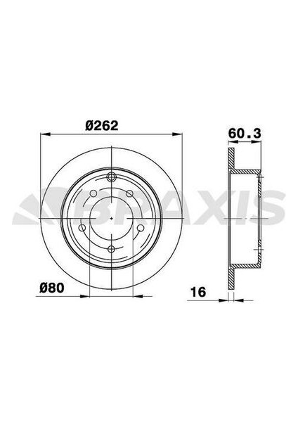 AE0561 Arka Fren Diski Jeep Compass Patriot 5105515AA