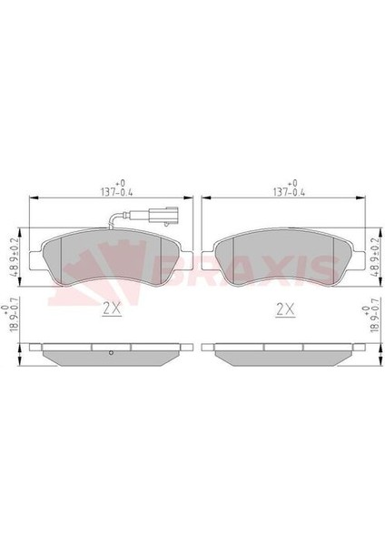 AA0620 Fren Balatası Arka Fişli Ducato 12-Boxer 12-Jumper 12- 77366679