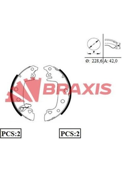 AC0001 Arka Fren Balatası Pabuç Renault 12 Murat 131 C15 (Cırcırlı) 60750853