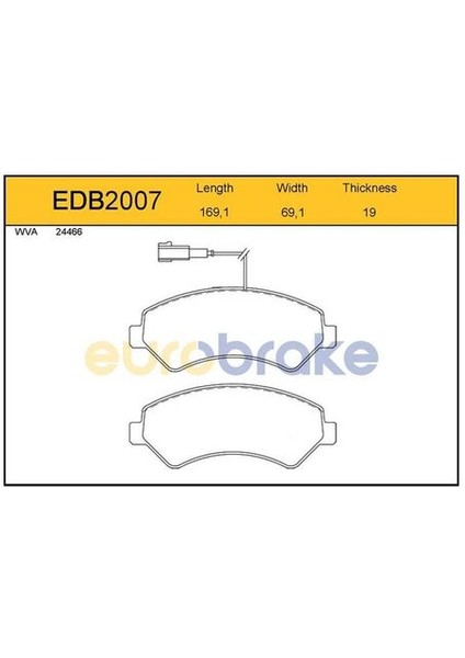 EDB2007 Fren Balatası Ön Ducato Boxer Jumper 2.2 2.3 3.0 C 77366022