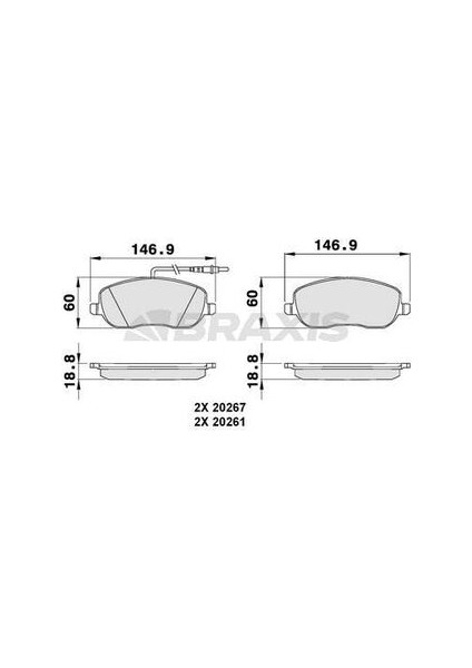 AB0075 Ön Fren Balatası C8 P807 Expert Jumpy Scudo 2.0 16V 2.0hdı 8V (02-) (Fişli) 4254.57