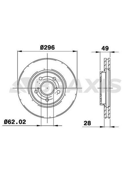 AE0570 Ön Fren Disk Aynası Toyota Previa 2.0d 4d Camry 2.0ı 2.4ı 3.0i DF4204