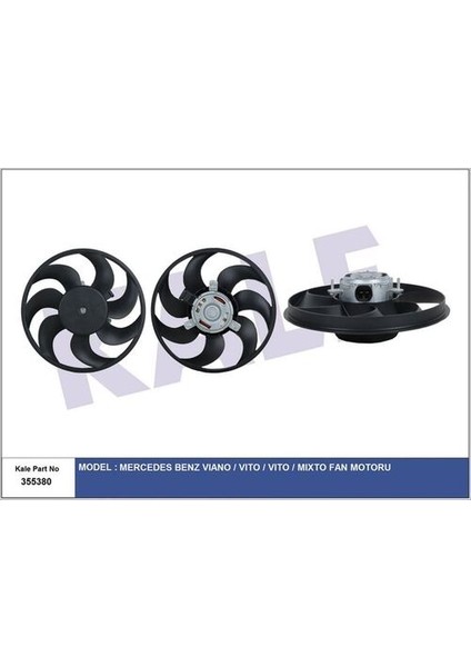 355380 Fan Motoru Viano W639 03-Vito W639 03- 6395000593