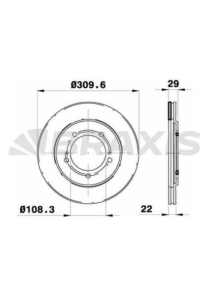 AE0311 Ön Fren Disk Aynası Havalı Grand Vitara 98-05 310X4 5521165D13