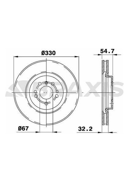 AD0410 Fren Diski Ön 4matic W166 15-19 C292 15-19 W251 06-11 A1664211300