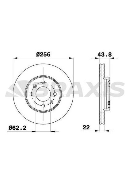 AE0772 Ön Fren Disk Aynası Havalı Hyundai Accent Blue 1.4 Benzinli 1.6 Crdı 2011-KIA Rio 1.2 1.4 Benzinli 1.4 Dizel 2011-256MM 517120U000