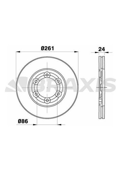 AE0709 Ön Fren Disk Aynası Havalı Kia Bongo K2500 Tcı 2004-(261MM) 0K60A33251A