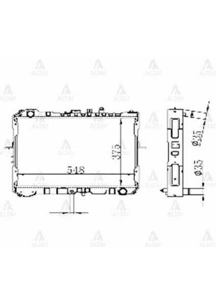 10485 Radyatör Su Besta 92-00 Hı-Besta 36MM M-T Brazing 0K71E15200