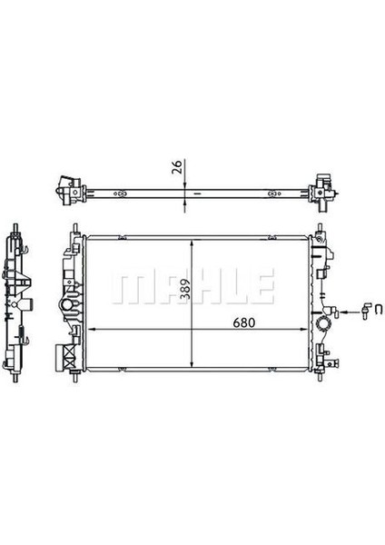 -Knecht-Behr CR1697000S Motor Su Radyatörü Brazing M.t Astra J 10-B16DTH 1300346