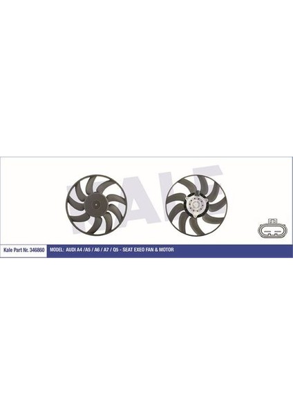 346860 Fan Motoru 400W 400MM Audi A4 13-16 A5 12-Q5 13- 8K0959455G