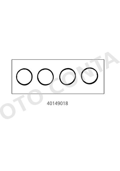 40149018 Emme Manifold Contası Kaucuk 4 Adet Megane 1.6 8V 7701471932